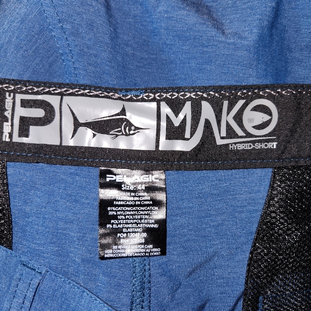 Pelagic Mako Hybrid Shorts Men Size 44 Blue - Picture 6 of 8